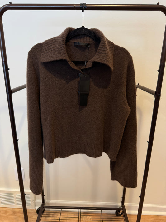 Jenni Kayne Cashmere Stevie Polo in Chocolate size M
