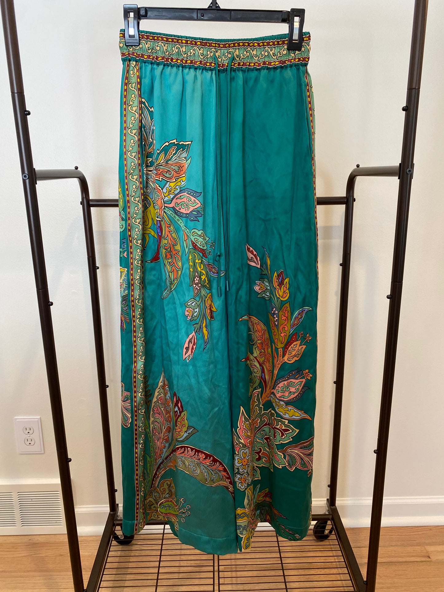 Alemais Franca Drawstring Pants in Silk Satin size US 2