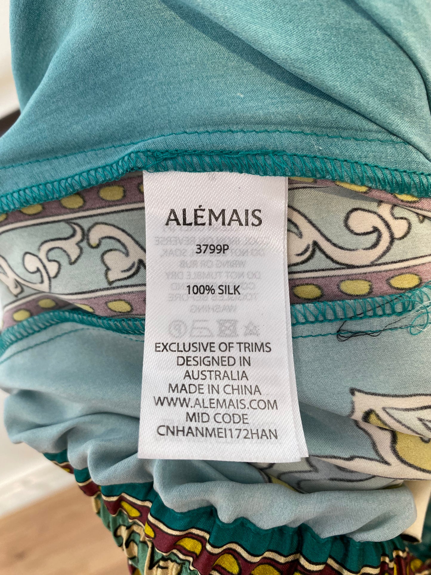 Alemais Franca Drawstring Pants in Silk Satin size US 2
