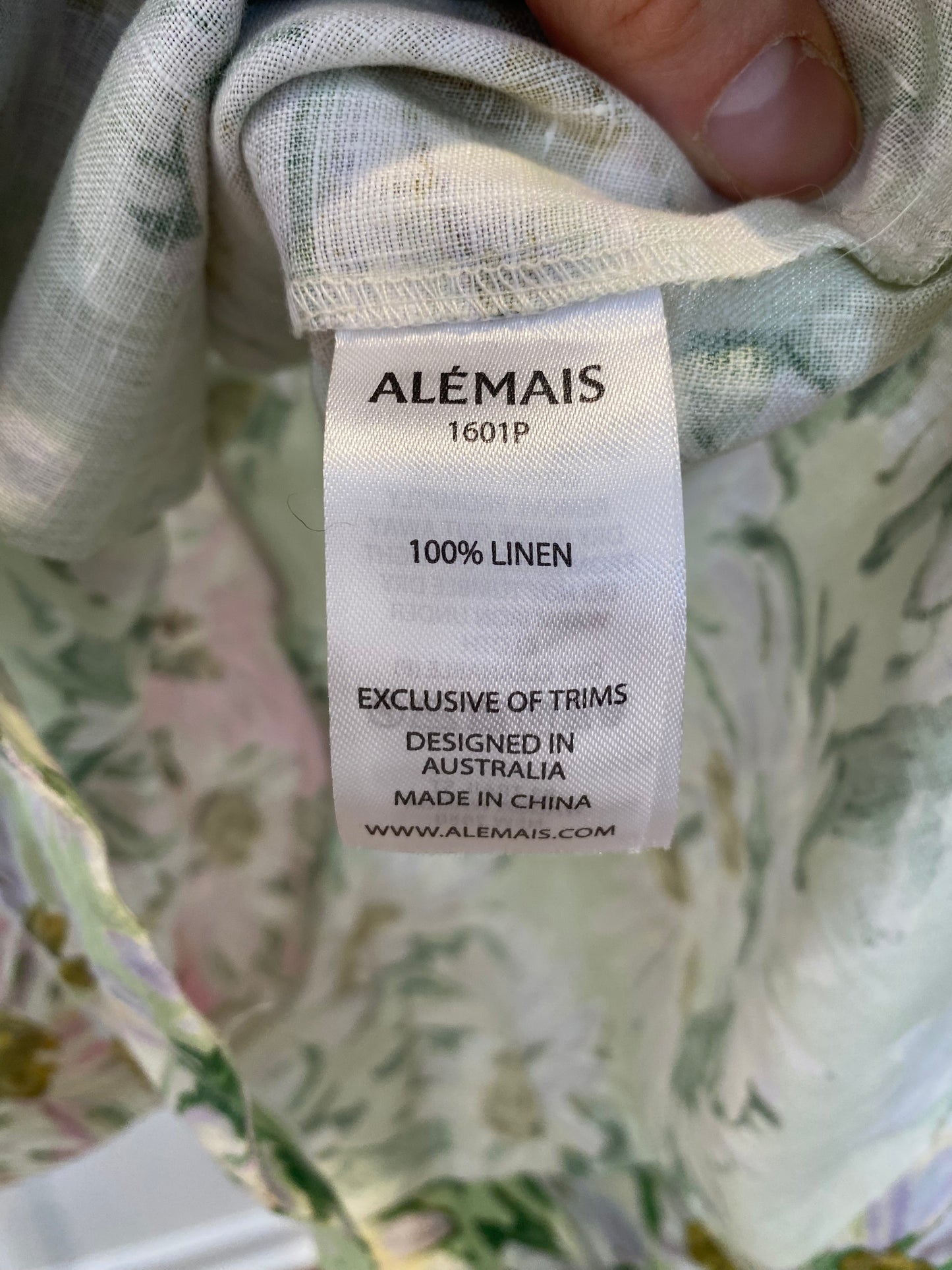 Alemais Astra Floral Linen Shirt and Shorts Set size US 10
