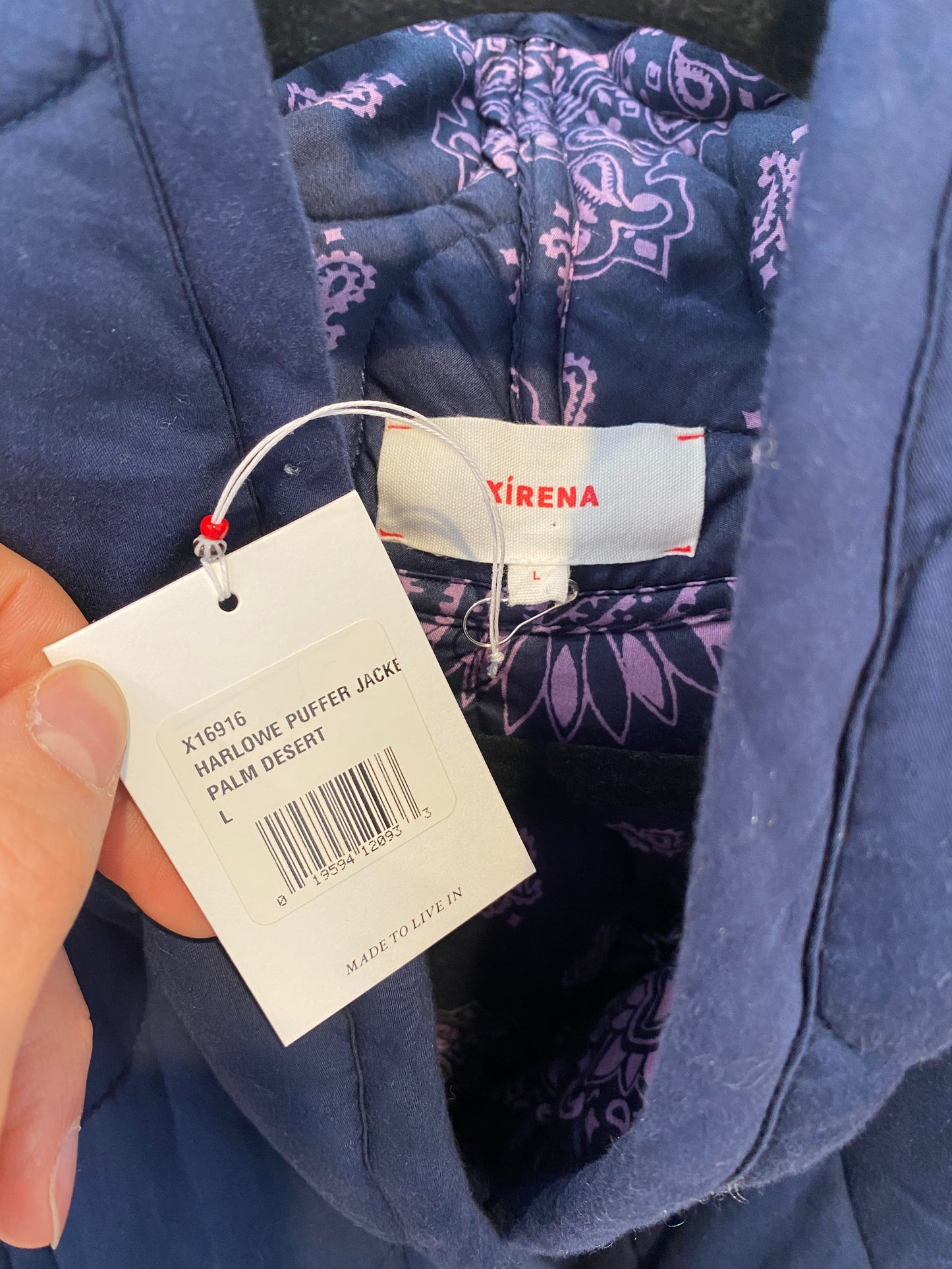 Xirena Harlowe Puffer Jacket in Palm Desert Reversible size L
