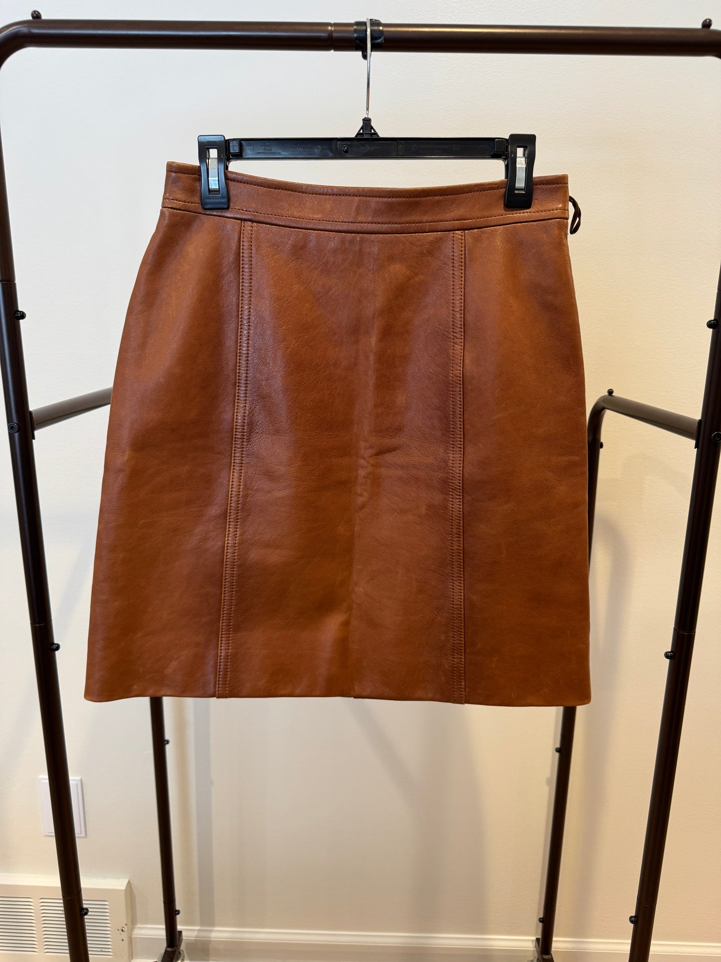 Prada Nappa Leather A-Line Skirt size 44 - US 8