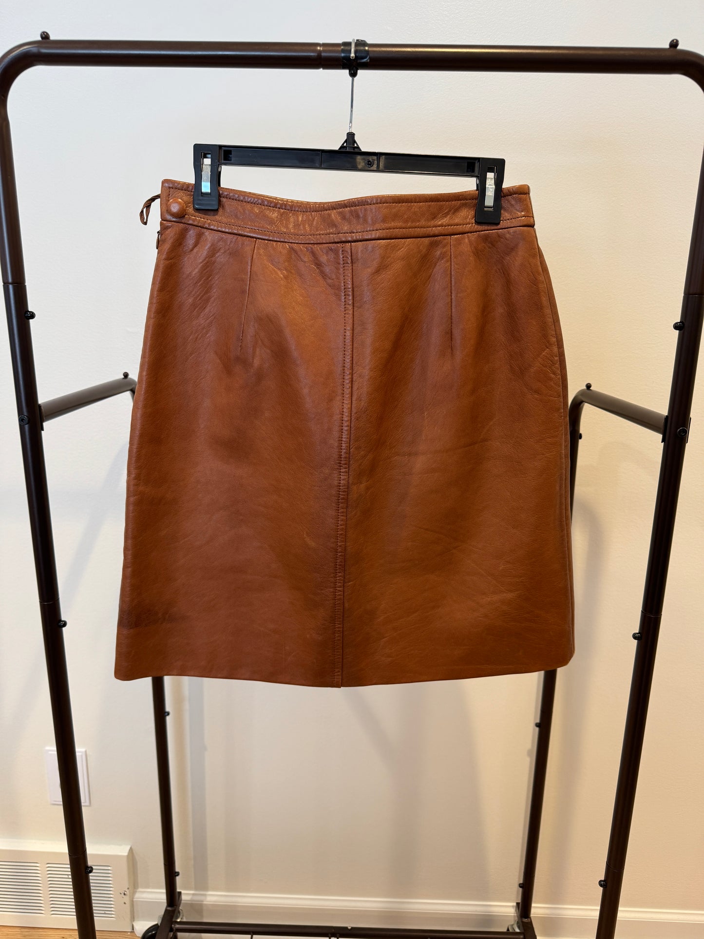 Prada Nappa Leather A-Line Skirt size 44 - US 8