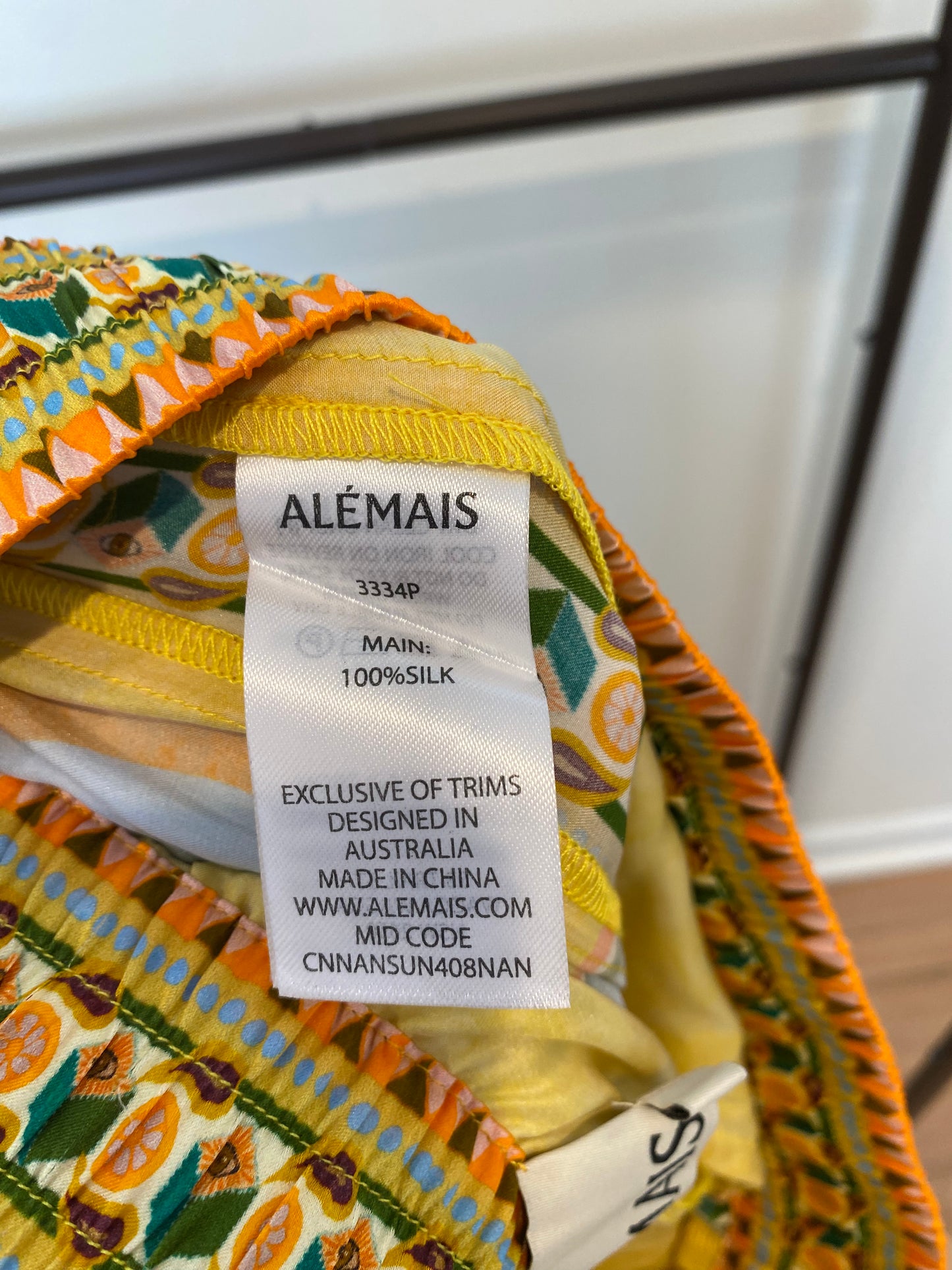 Alemais Pinball Printed Silk-satin Trousers Pants size US 2
