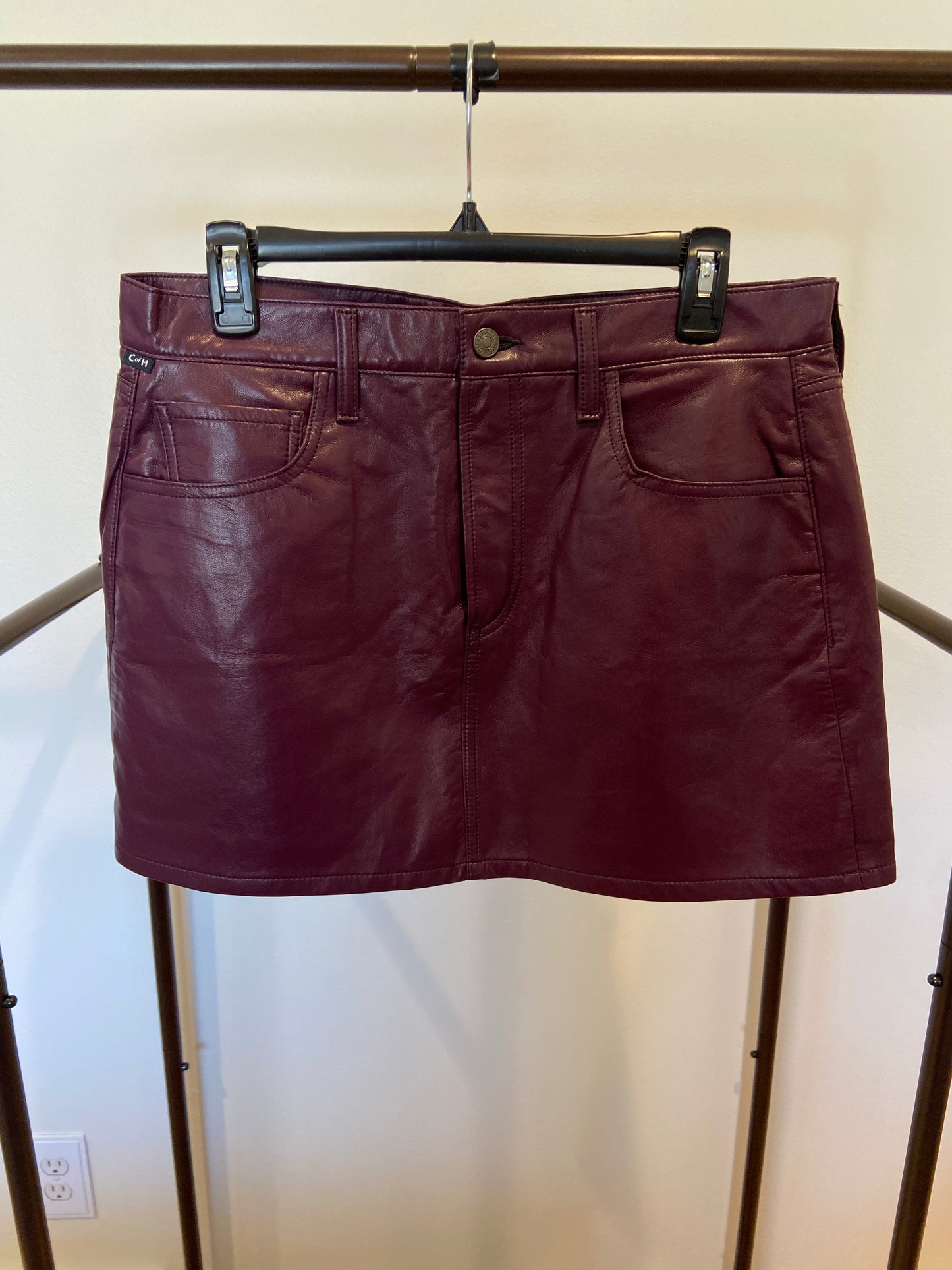 Citizens of Humanity Beatnik Mini Skirt Recycled Leather size 29