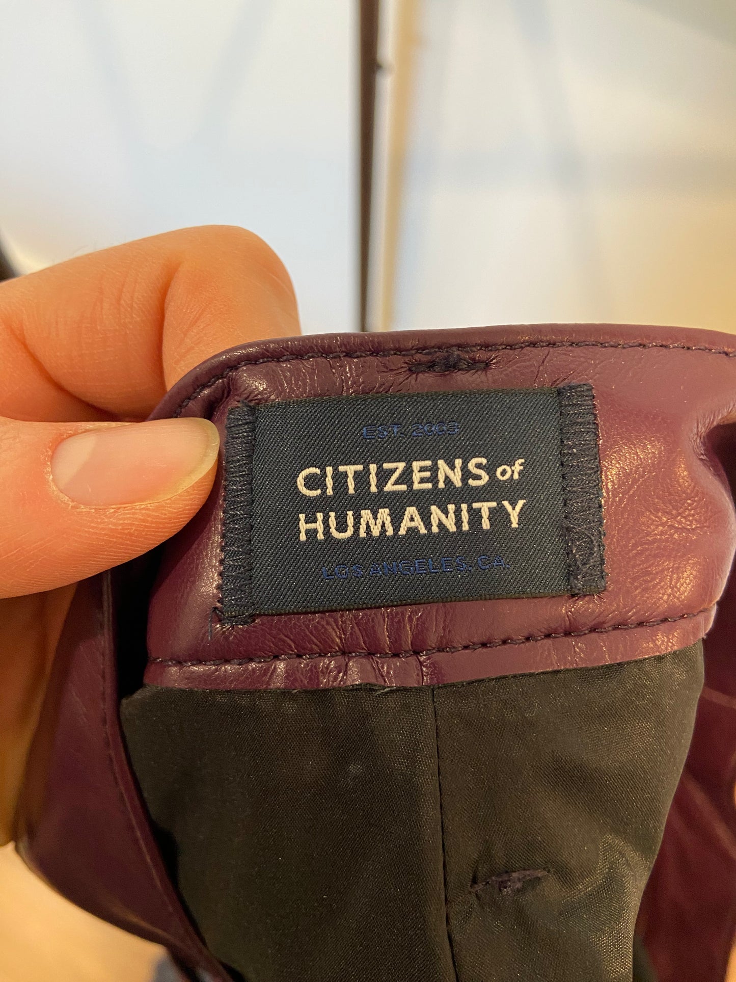 Citizens of Humanity Beatnik Mini Skirt Recycled Leather size 29