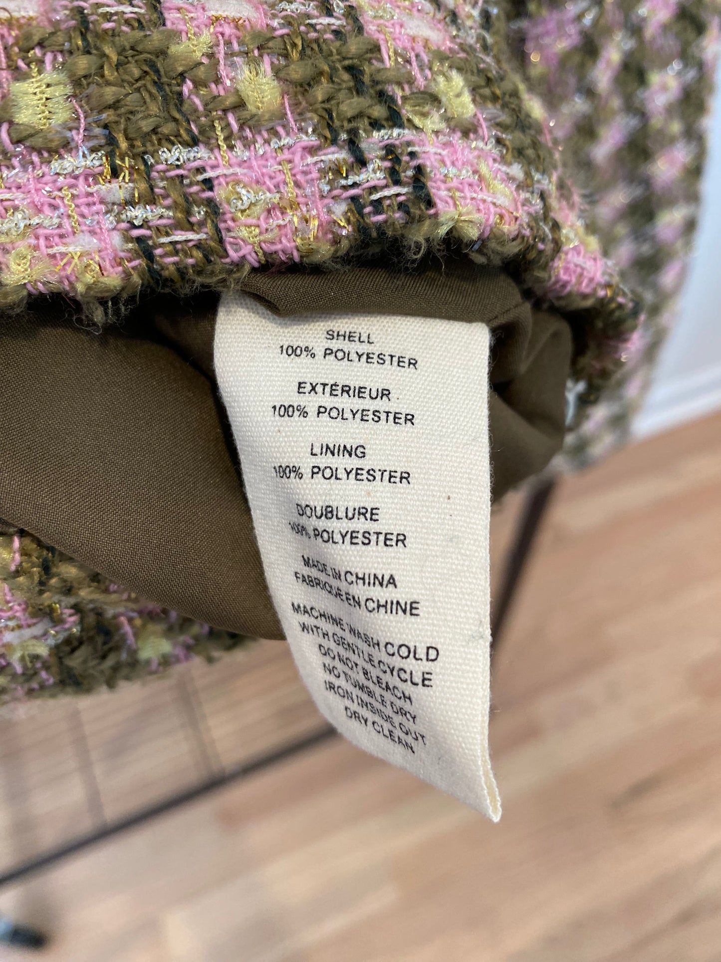 L'Agence Bridges Tweed Cropped Jacket size 4