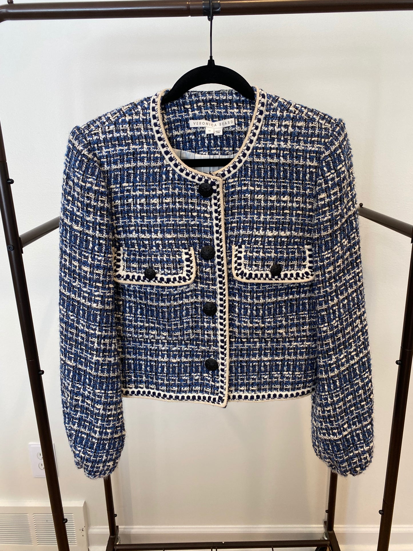 Veronica Beard Brim Tweed Jacket size 10