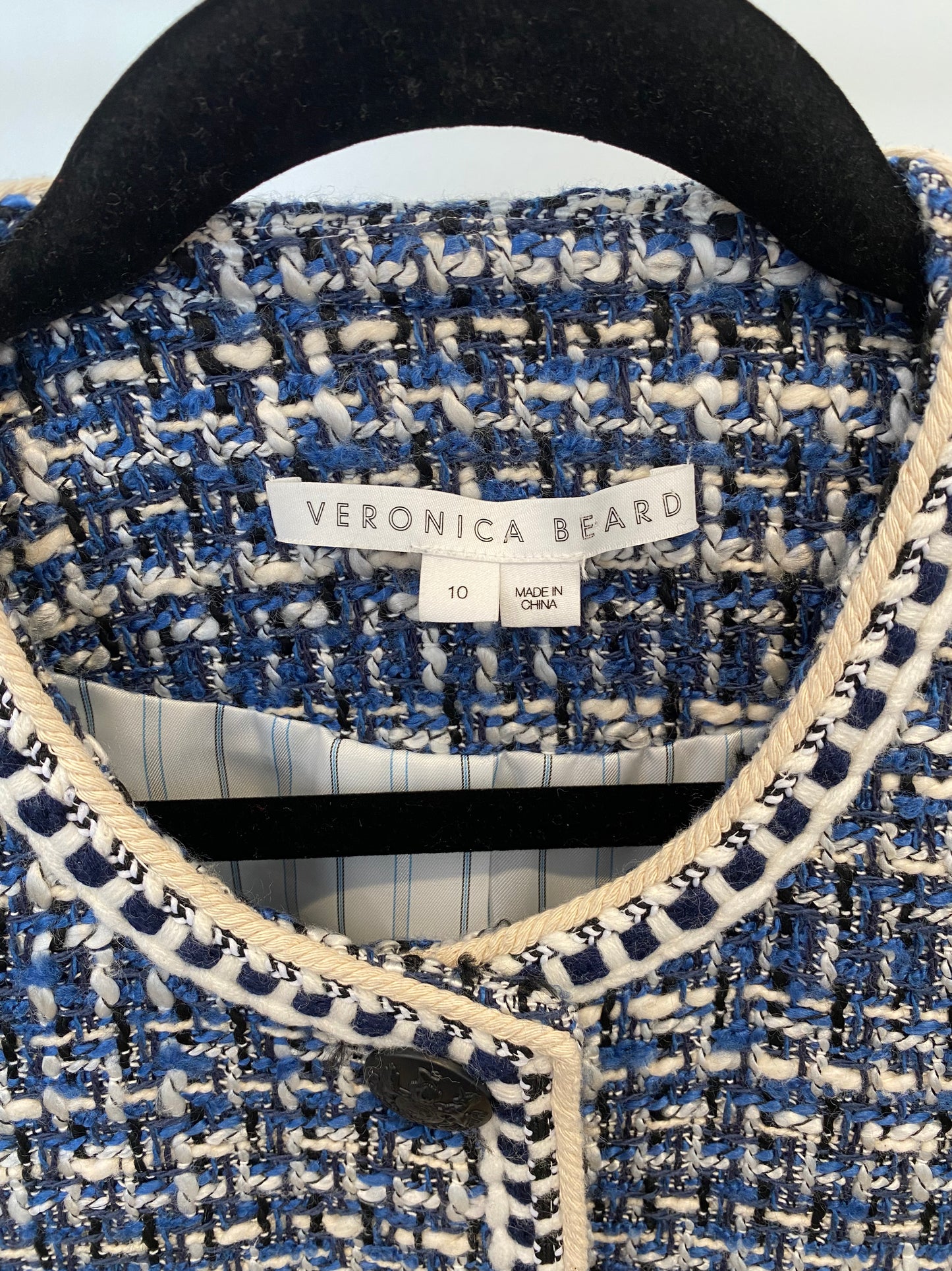 Veronica Beard Brim Tweed Jacket size 10