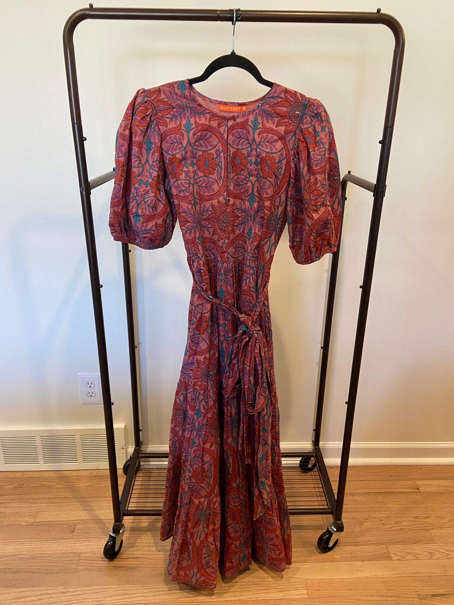 Oliphant Puff Sleeve Maxi Dress size S