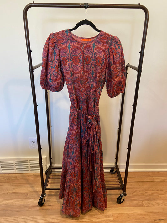 Oliphant Puff Sleeve Maxi Dress size S