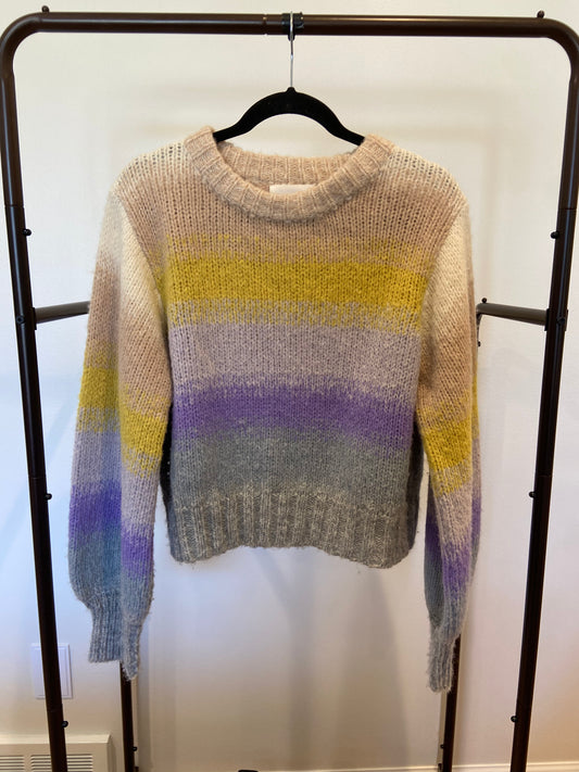 Eleven Six Joy Ombre Crew Neck Alpaca Sweater size L
