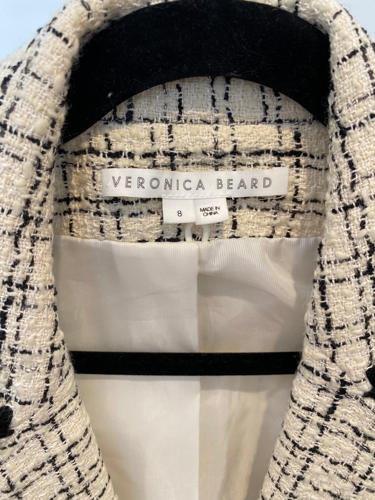Veronica Beard Tweed Cutaway Dickey Blazer size 8