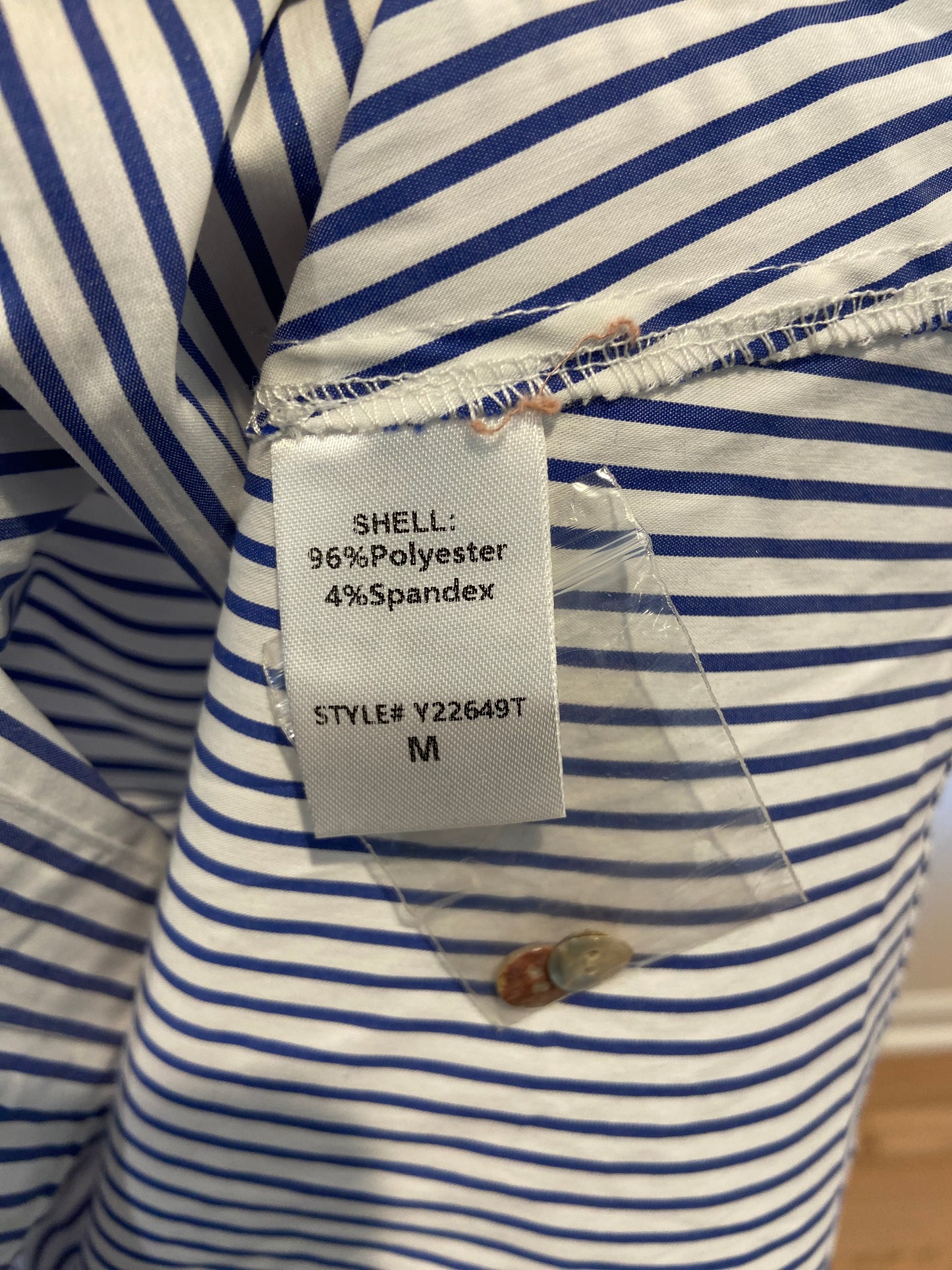 Pomander Place Blue Stripe Rae Blouse size M