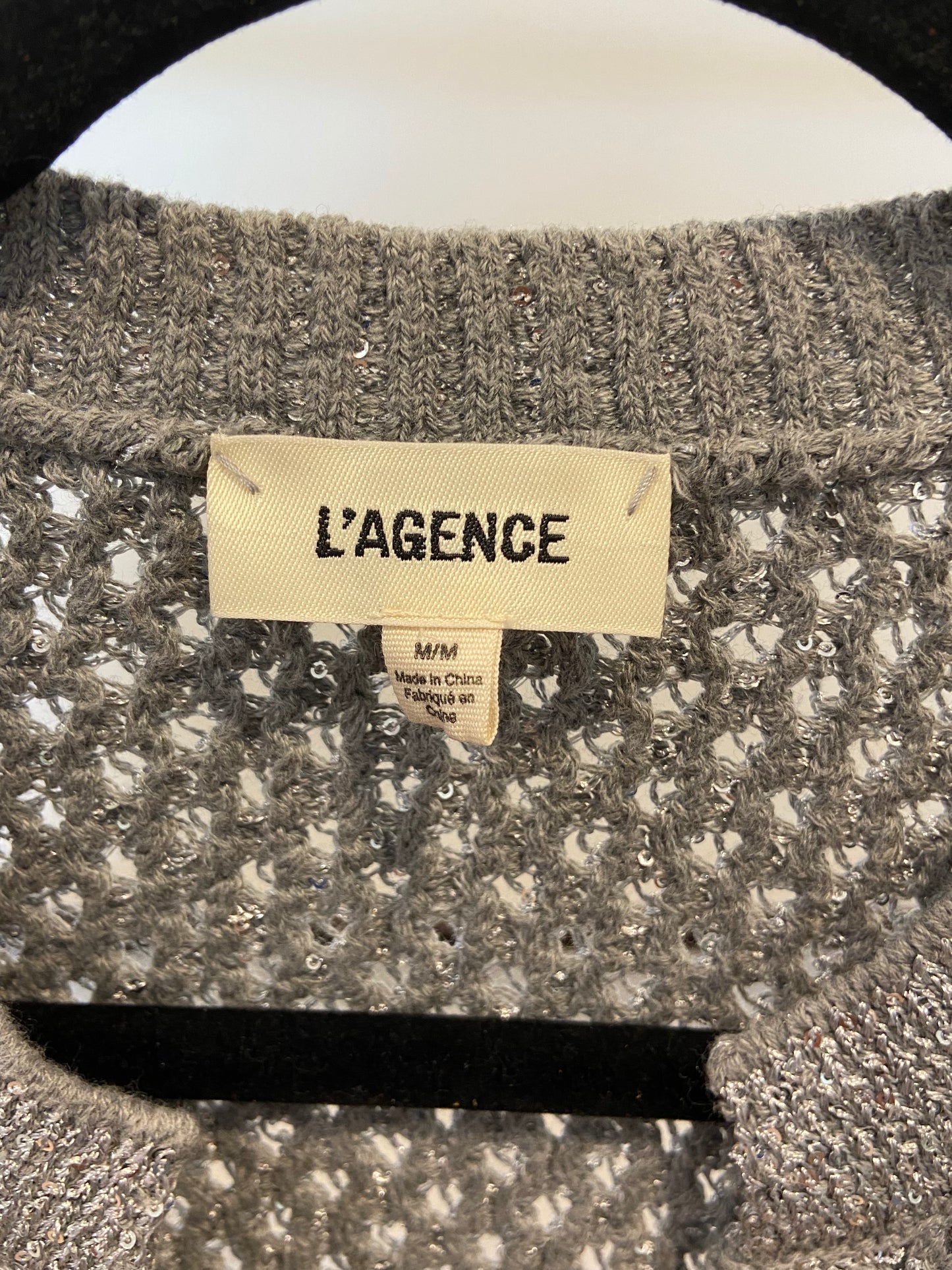 L'Agence Blanca Sequin Crop Cardigan size M