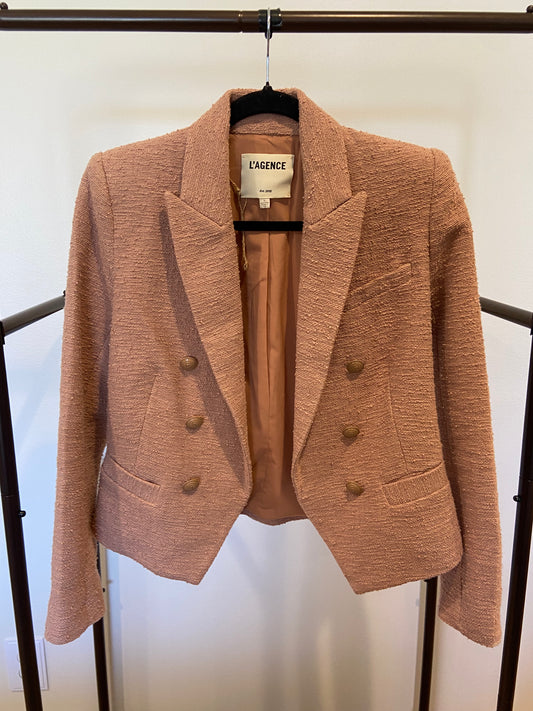 L'Agence Brooke Double Breasted Crop Blazer size 2