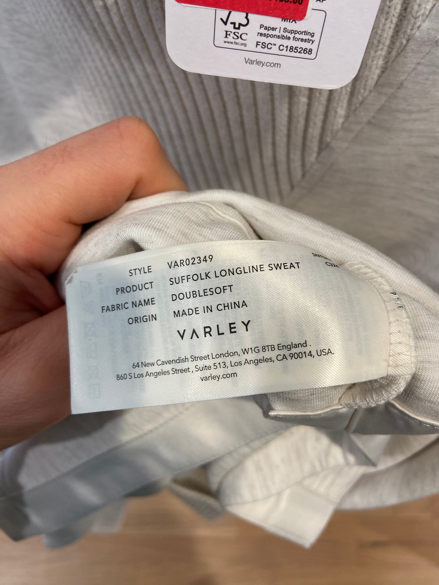 Varley Suffolk Longline Sweatshirt size S