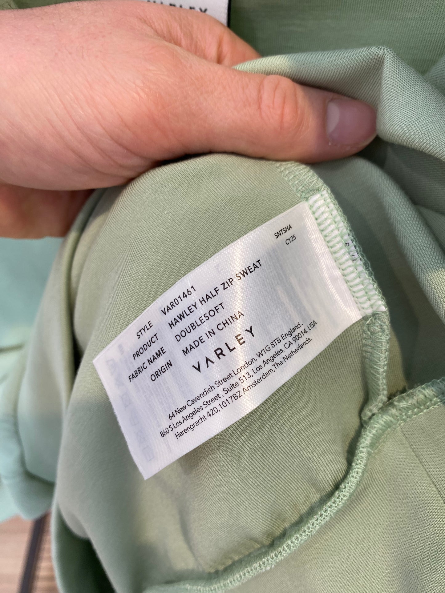 Varley Hawley Half Zip Sweatshirt size M
