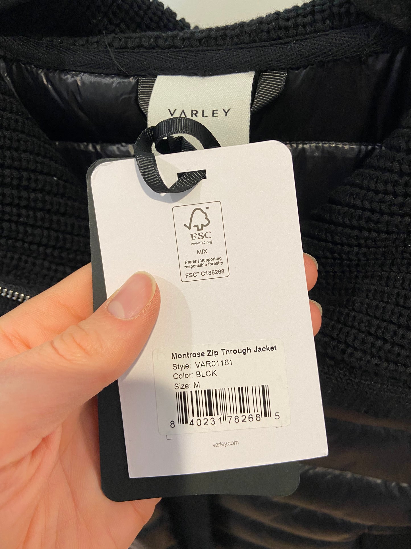 Varley Montrose Zip Through Jacket size M