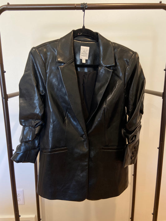 Cinq a Sept Vegan Leather Kylie Blazer size 4