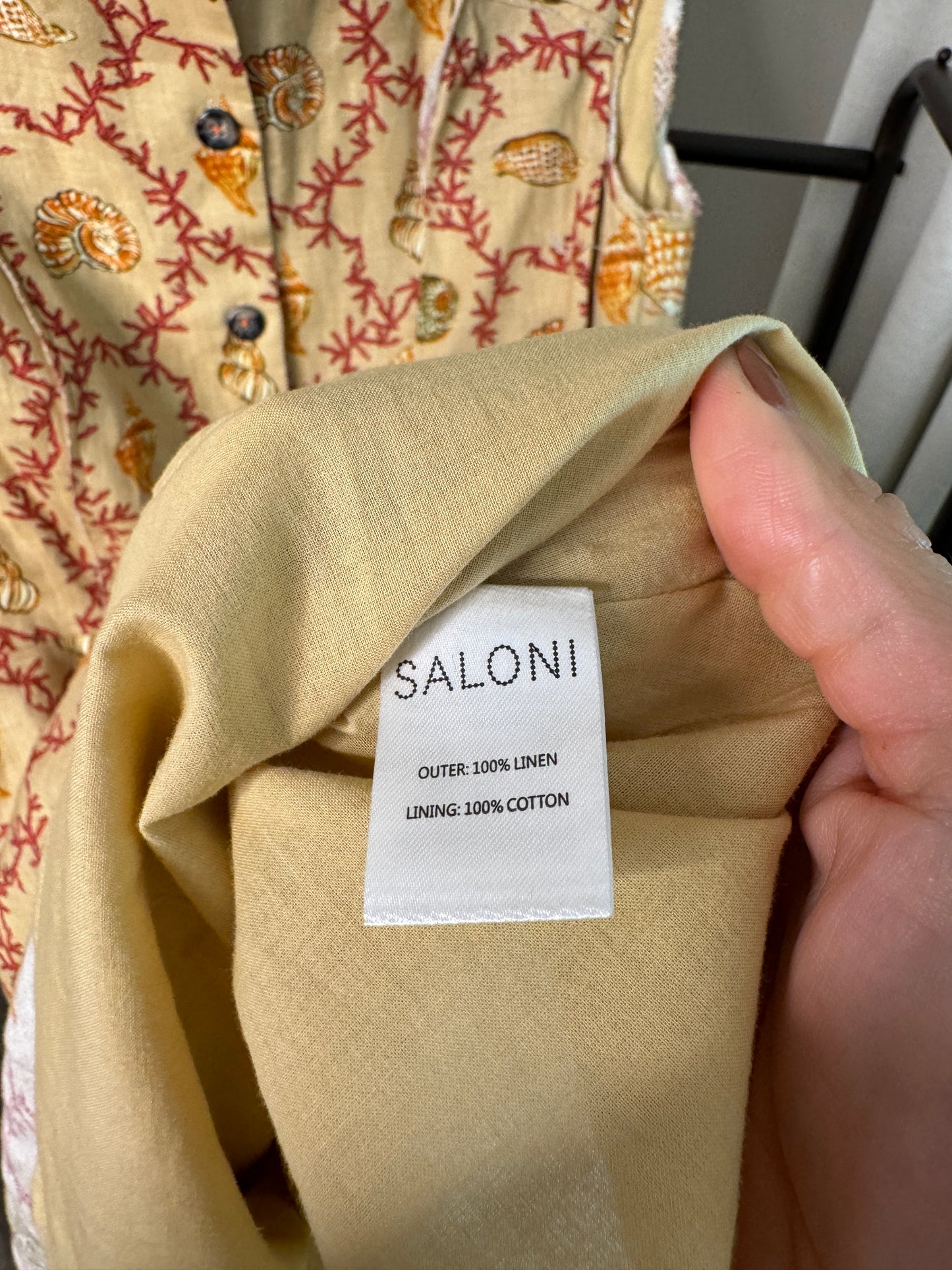 SALONI Sierra Coral Sand Maxi Dress size 6