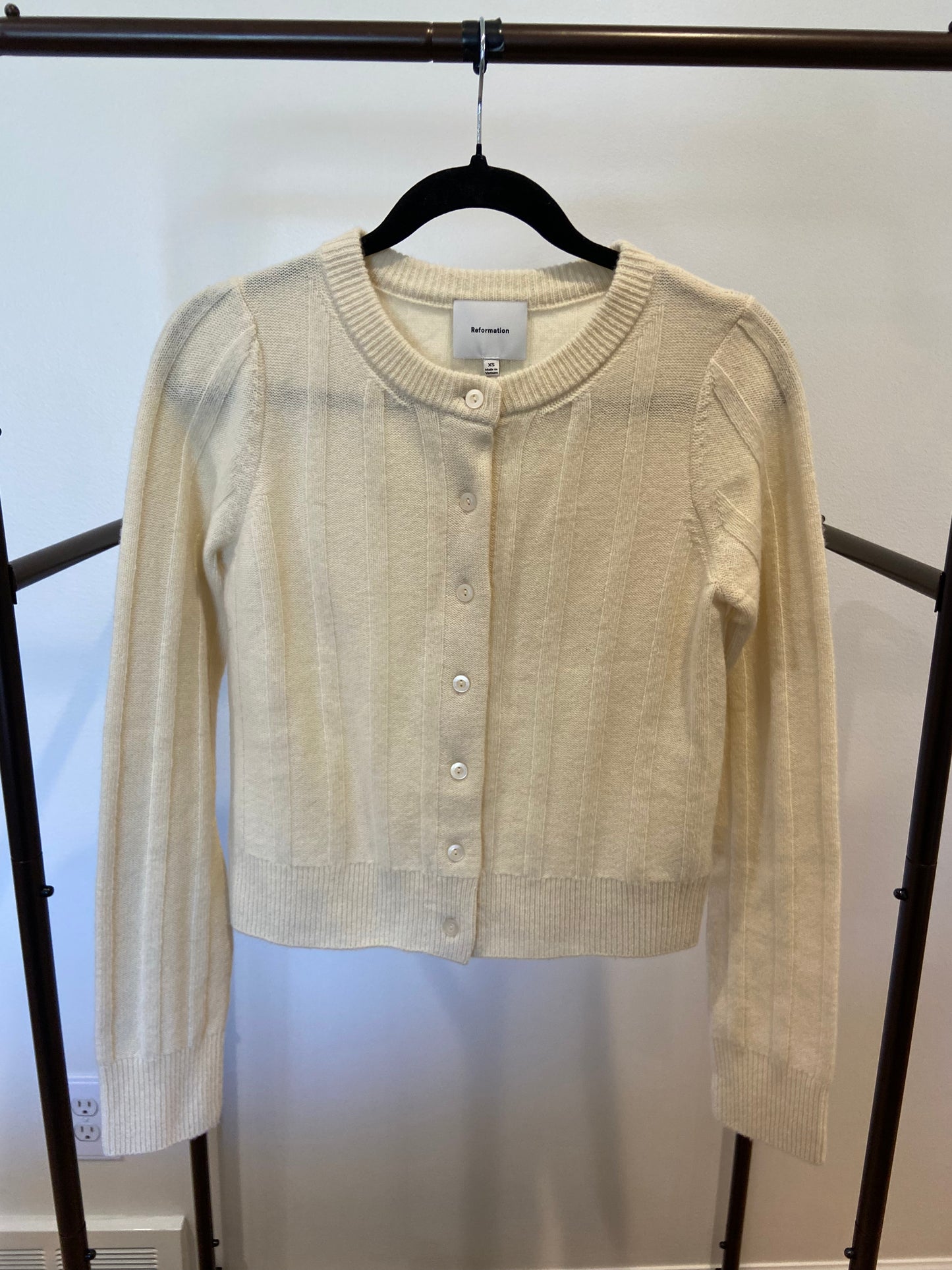 Reformation Hannah Regenerative Wool Cardigan size XS