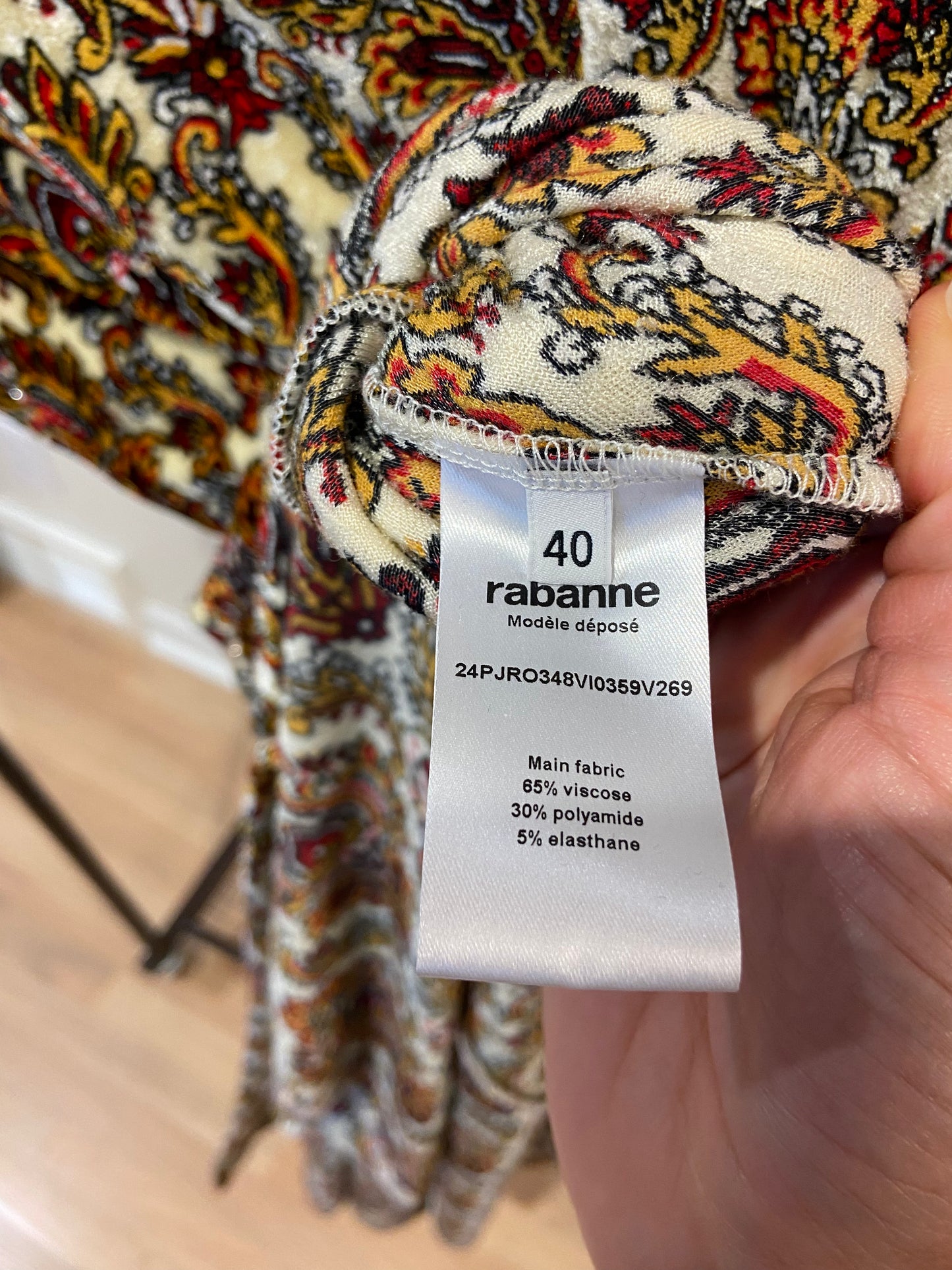 Rabanne Robe Midi Dress in Cachemire size US 8