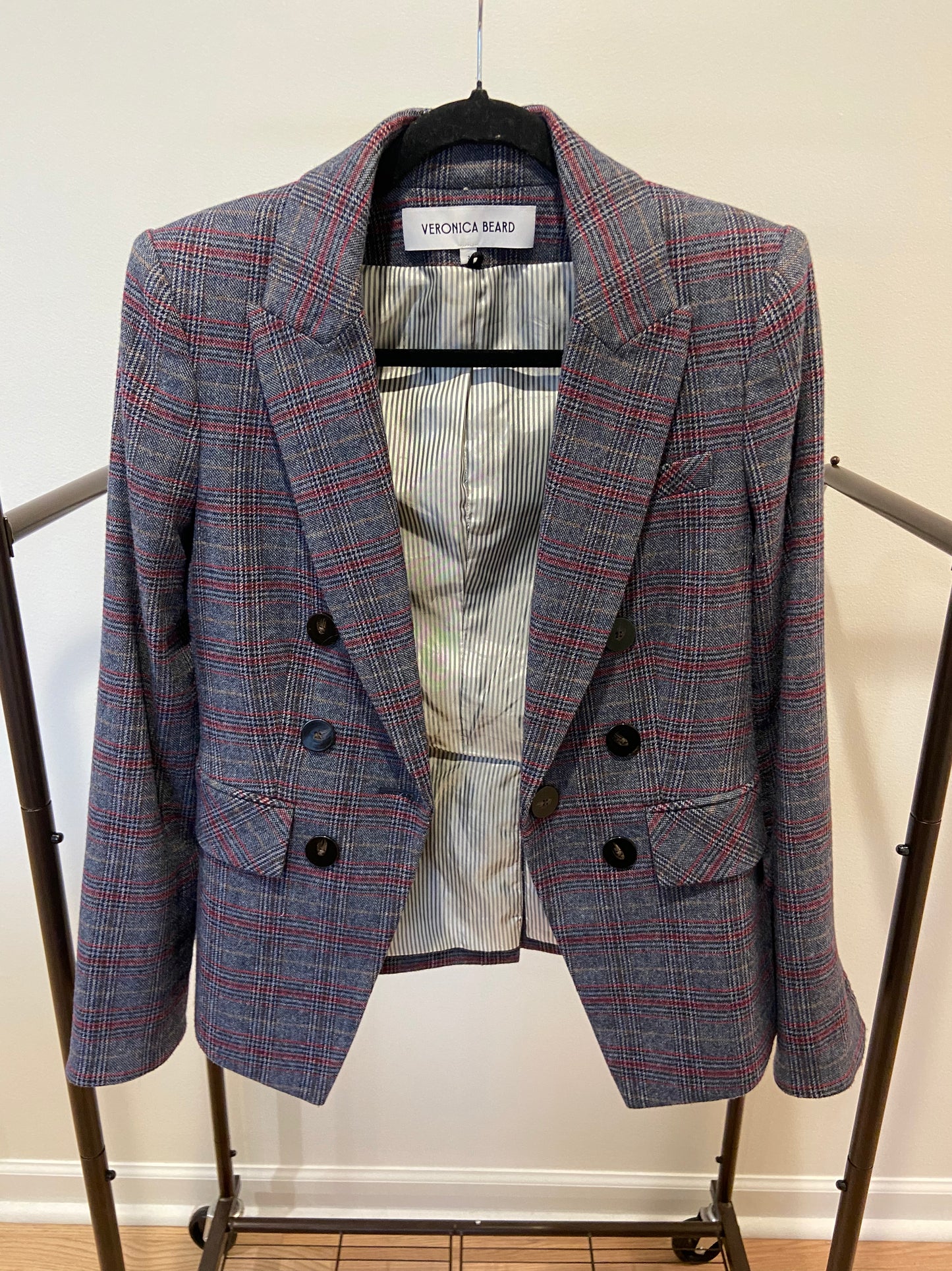 Veronica Beard Lawrence Dickey Plaid Blazer size 2