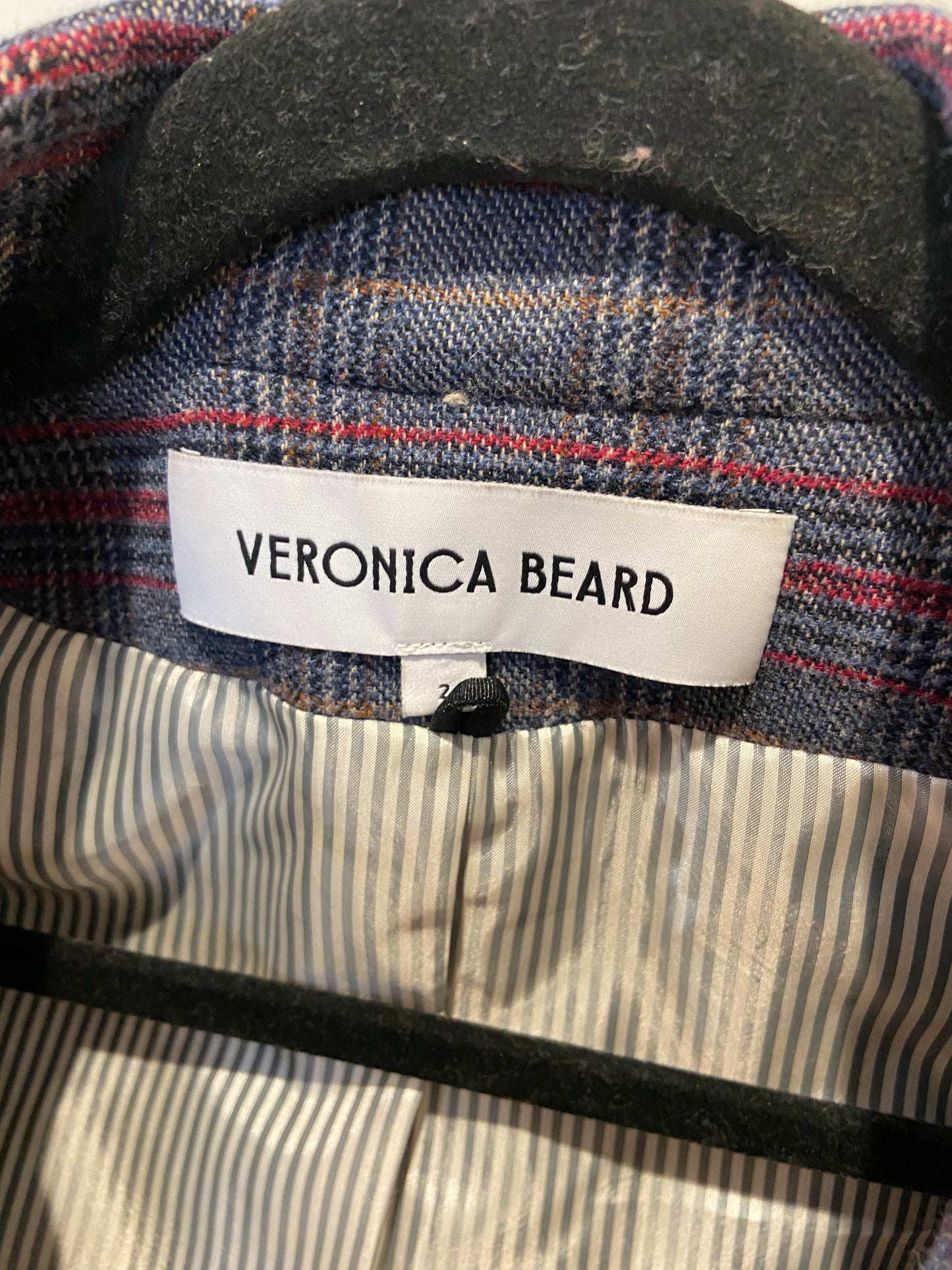 Veronica Beard Lawrence Dickey Plaid Blazer size 2