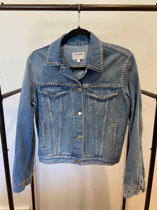 Frame Le Studded Denim Jacket size S