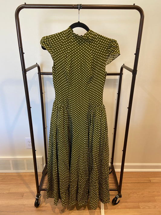 Reformation Maven Mock-Neck Chiffon Midi Dress size 4