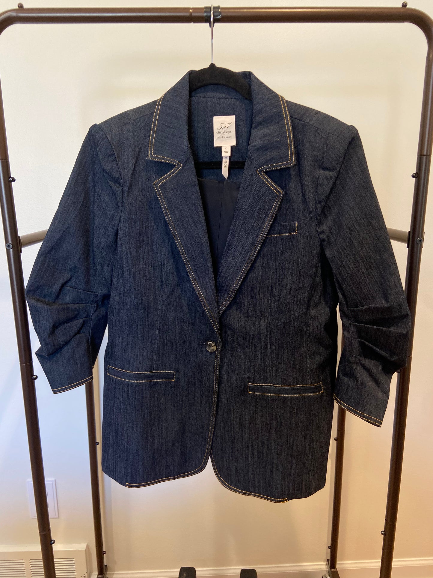 Cinq a Sept Denim Khloe Blazer size 10