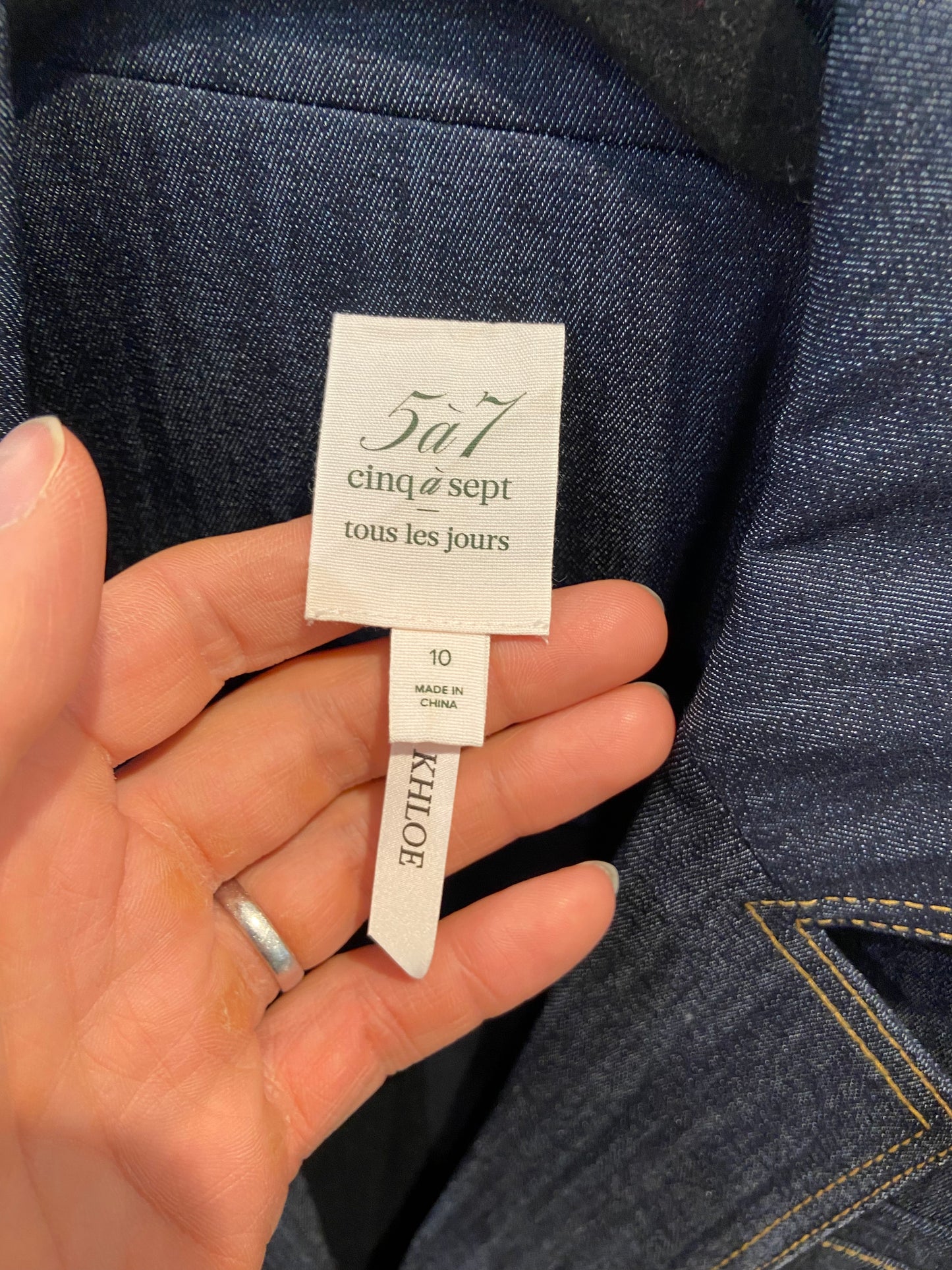 Cinq a Sept Denim Khloe Blazer size 10