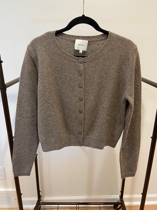 Reformation Clara Cashmere Crew Cardigan size S
