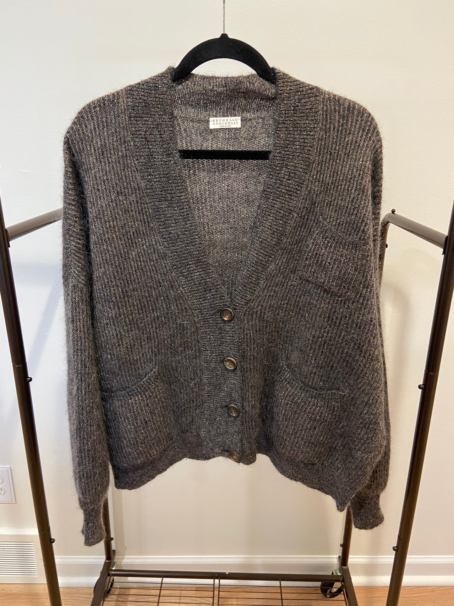Brunello Cucinelli Mohair and Alpaca Sparkling Cardigan size S