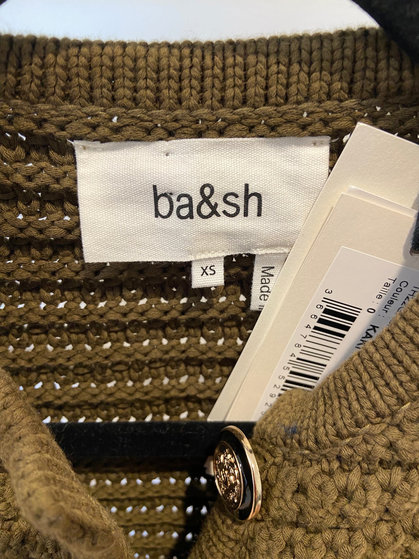 Ba&sh Gaspard Knit Jacket Olive size XS