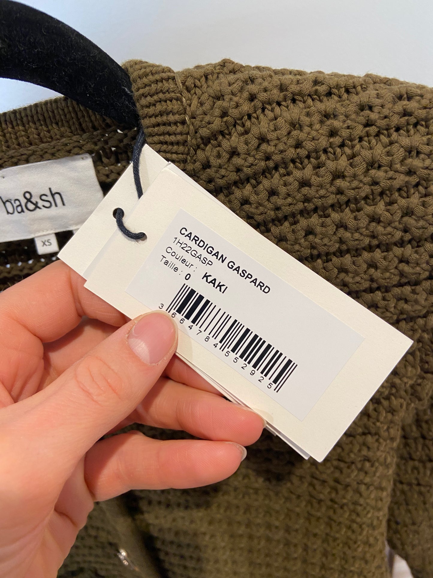 Ba&sh Gaspard Knit Jacket Olive size XS