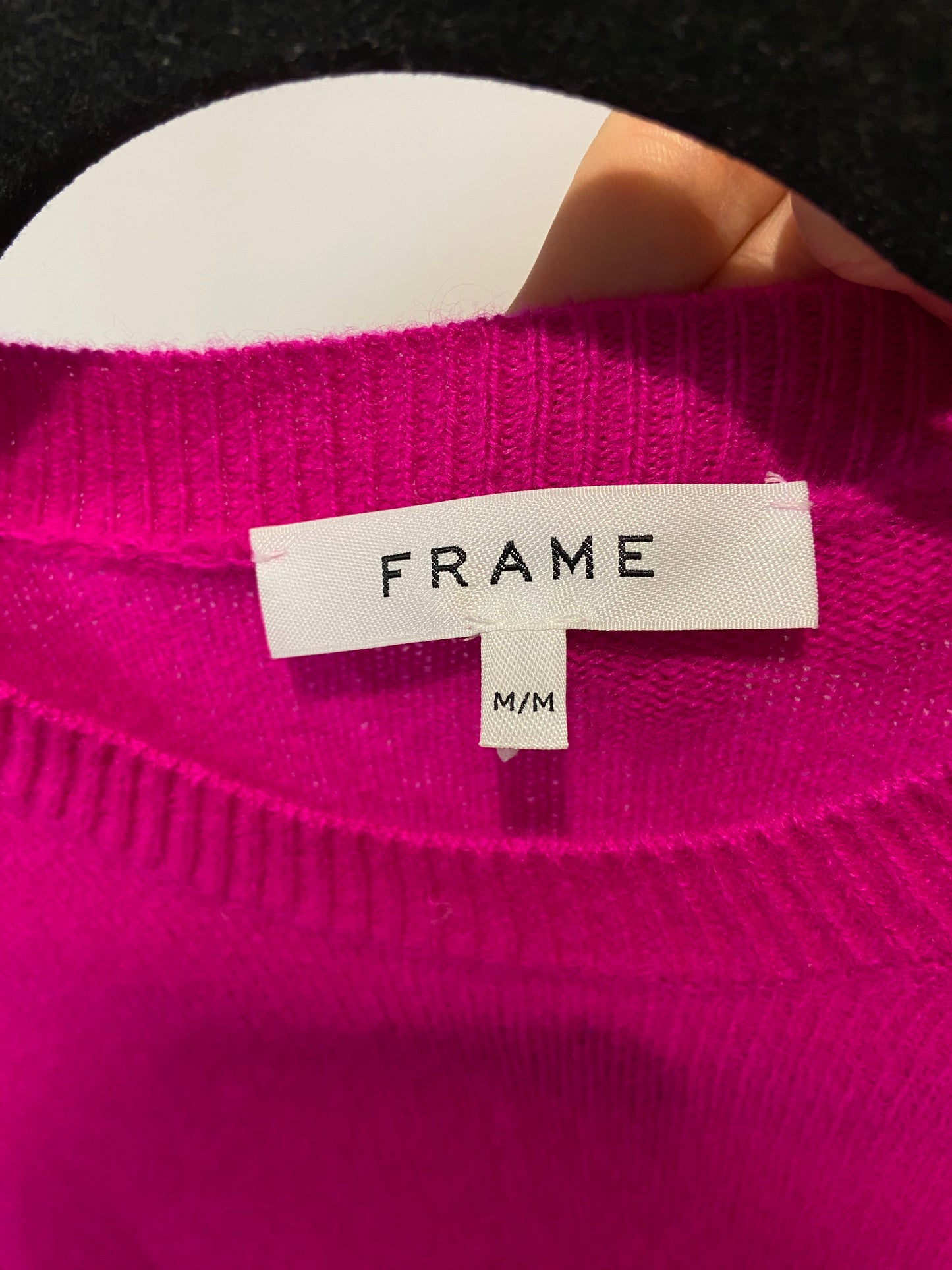 Frame Cashmere Puff Sleeve Knit Top size M