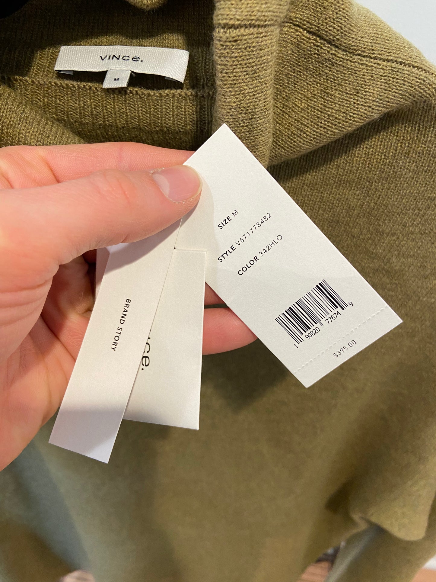 Vince Mockneck Cashmere Blend Sweater size M
