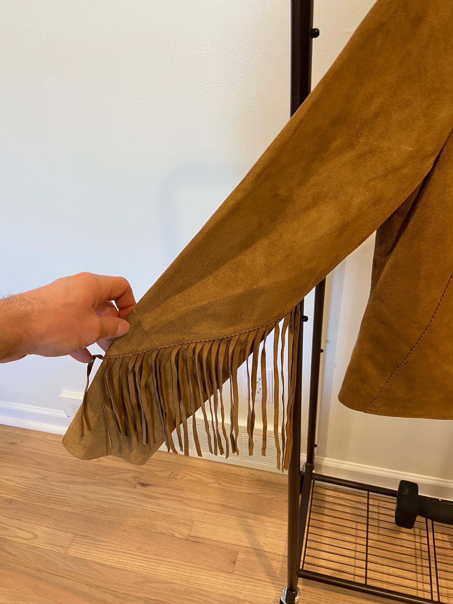 Tecovas Cider Suede Western Fringe Jacket size M