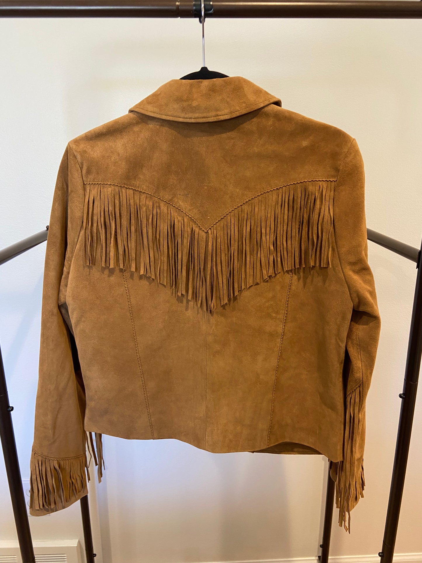 Tecovas Cider Suede Western Fringe Jacket size M