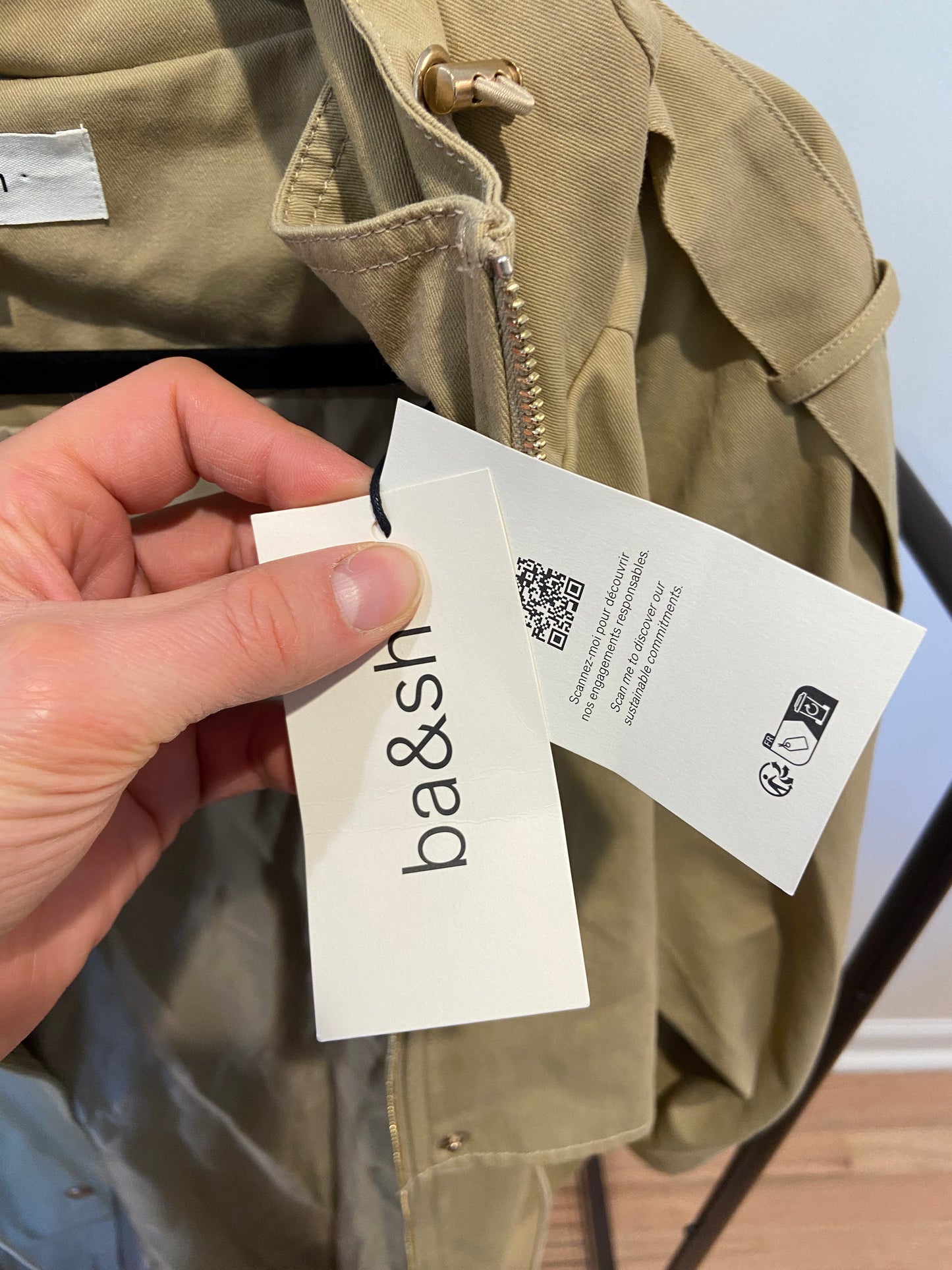 Ba&sh Ted Trenchcoat Jacket size 1 - small