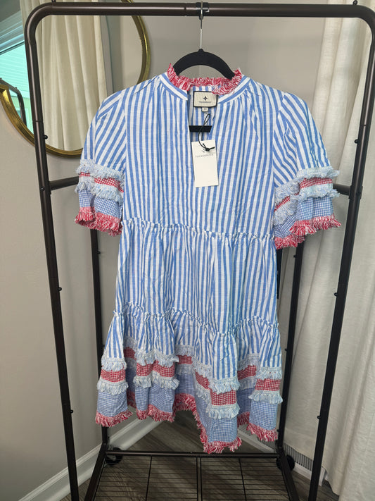 Tuckernuck Crawford Savannah Stripe Mini Dress size XS