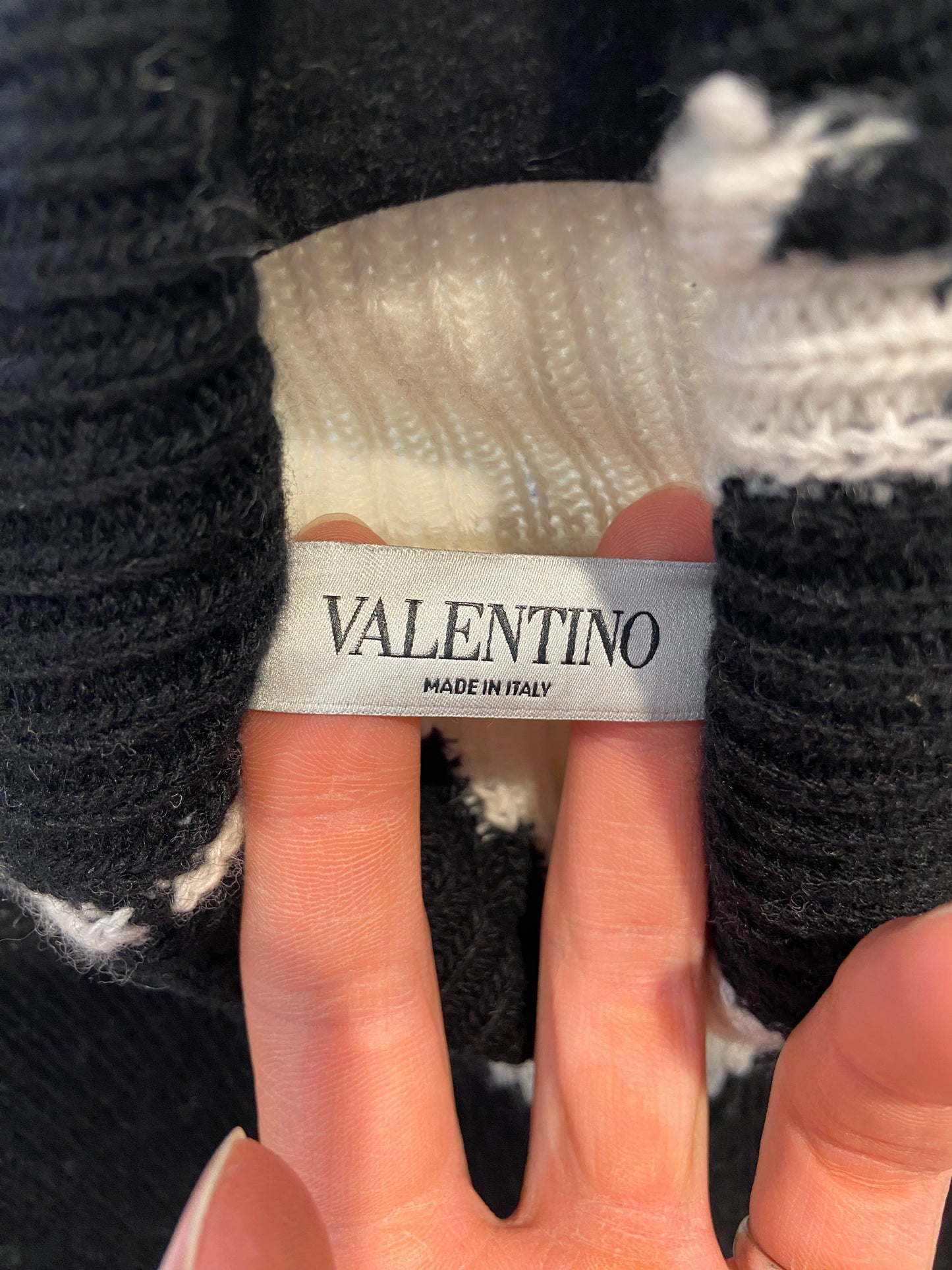 Valentino Roll-Neck Diamond Wool And Cashmere Sweater size XXS