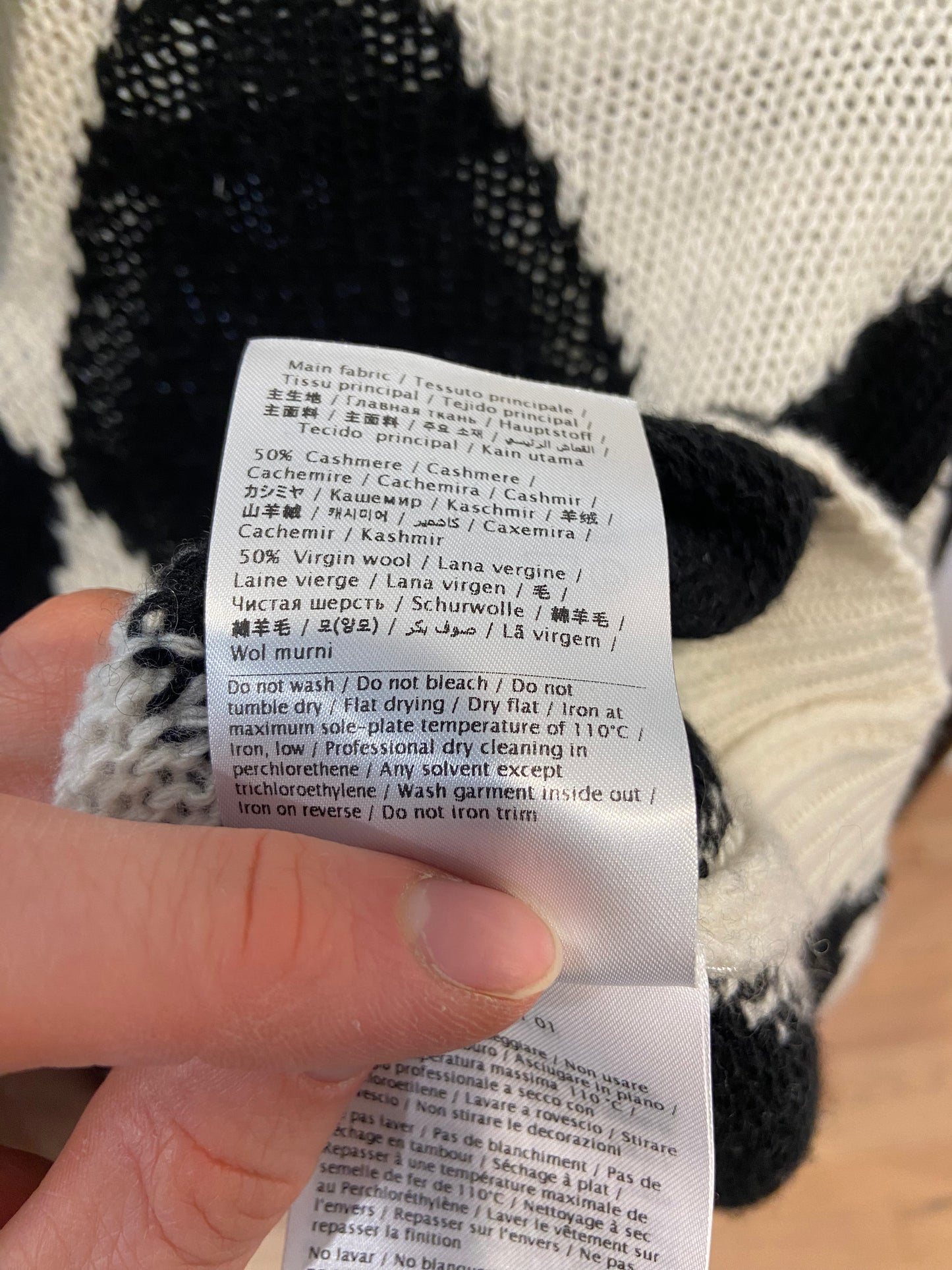 Valentino Roll-Neck Diamond Wool And Cashmere Sweater size XXS