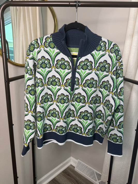 Maeve The Montana Mock-Neck Half-Zip Sweater size XS