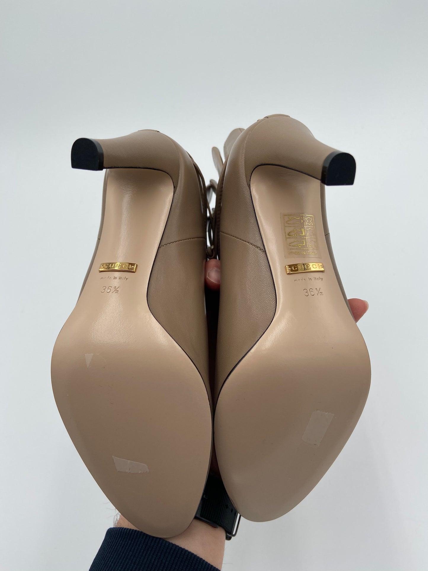 Gucci Malaga Kid Pleated Heeled Boots size 36.5