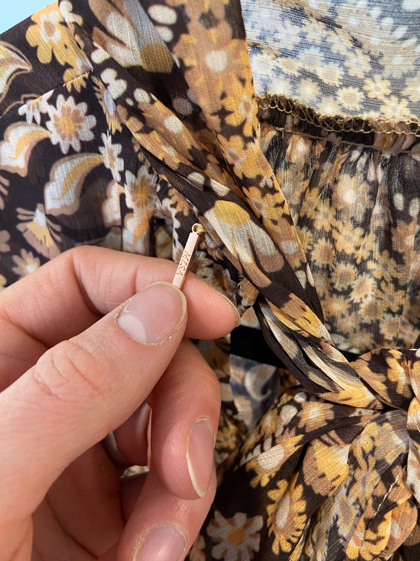 Misa Los Angeles Kaye Top and Agyness Skirt Set size XXS