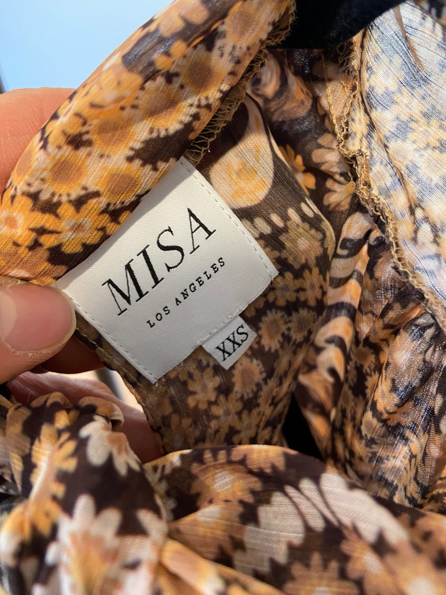 Misa Los Angeles Kaye Top and Agyness Skirt Set size XXS