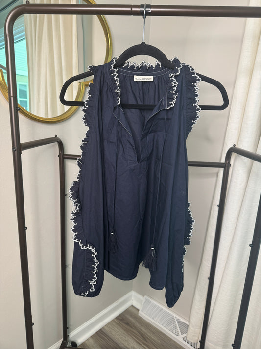 Ulla Johnson Amandine Navy Top size 2